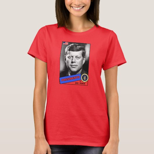 John F. Kennedy Baseball Card T-Shirt (Vorderseite)