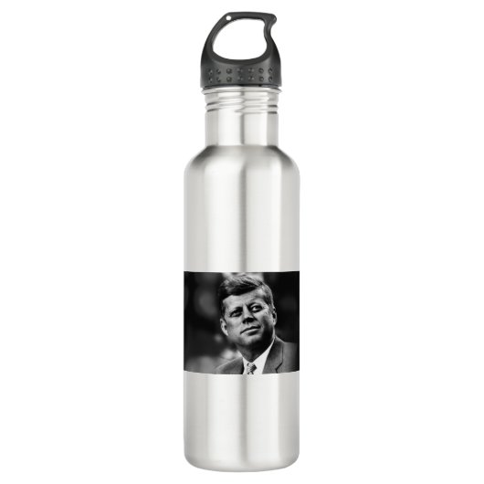 John F Kennedy Edelstahlflasche (Vorderseite)