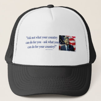 John F Kennedy - Frage nicht, was Ihr Land ist Truckerkappe