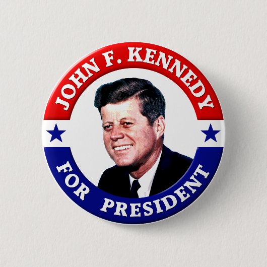 John F Kennedy für Präsident Button (Vorderseite)