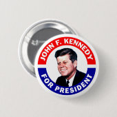 John F Kennedy für Präsident Button (Vorne & Hinten)