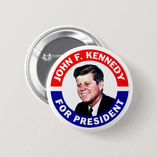 John F Kennedy für Präsident Button (Vorne & Hinten)