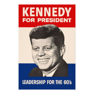 John F. Kennedy für Präsident JFK-Kampagne Fotodruck