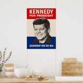 John F. Kennedy für Präsident JFK-Kampagne Poster (Küche)