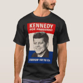 John F. Kennedy für Präsident JFK-Kampagne T-Shirt (Vorderseite)