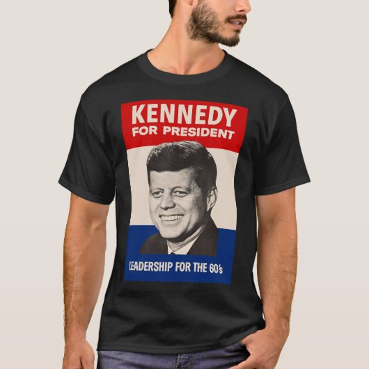 John F. Kennedy für Präsident JFK-Kampagne T-Shirt (Vorderseite)