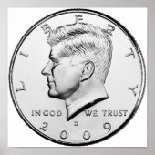 John F. Kennedy Half-Dollar Poster (Vorne)