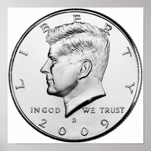 John F. Kennedy Half-Dollar Poster (Vorne)