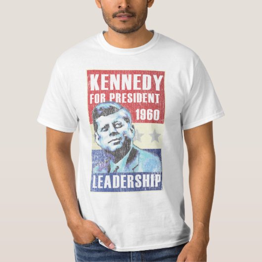 John F. Kennedy-historischer Präsident Campaign T-Shirt (Vorderseite)