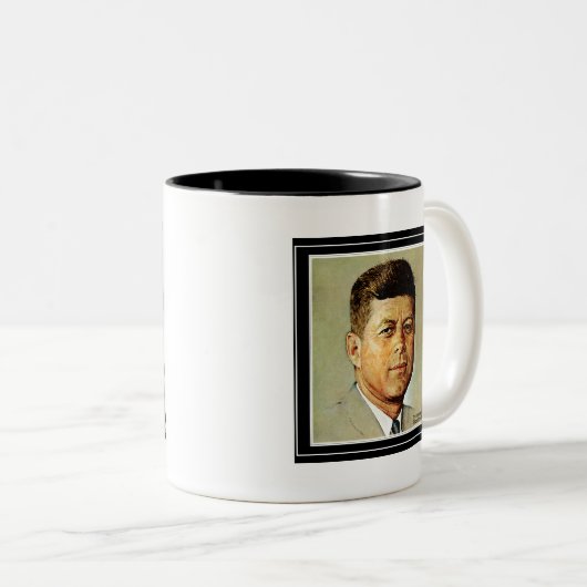 John F. Kennedy IN MEMORIAM 2 Zweifarbige Tasse (VorderseiteRechts)