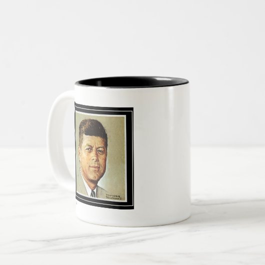 John F. Kennedy IN MEMORIAM 2 Zweifarbige Tasse (Vorderseite Links)