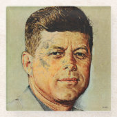 John F. Kennedy IN MEMORIAM Glasuntersetzer (Vorderseite)