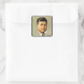 John F. Kennedy IN MEMORIAM Quadratischer Aufkleber (Tasche)