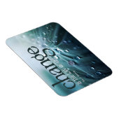 John F. Kennedy Inspiration Zitat "Change" Flexi Magnet (Rechte Seite)