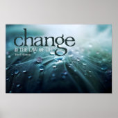 John F. Kennedy Inspiration Zitat "Change" Poster (Vorne)