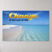 John F. Kennedy Inspiration Zitat "Change" Poster (Vorne)