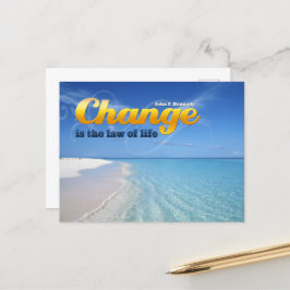John F. Kennedy Inspiration Zitat "Change" Postkarte