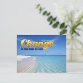 John F. Kennedy Inspiration Zitat "Change" Postkarte (Stehend Vorderseite)