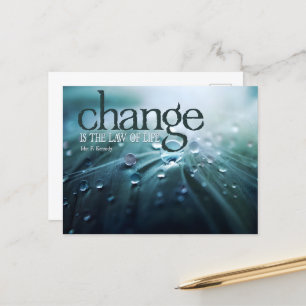 John F. Kennedy Inspiration Zitat "Change" Postkarte