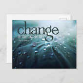 John F. Kennedy Inspiration Zitat "Change" Postkarte (Vorne/Hinten)