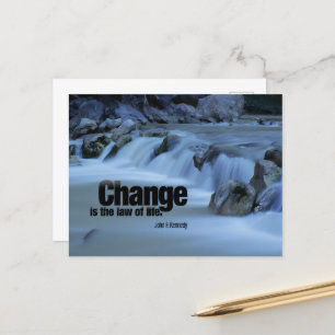 John F. Kennedy Inspiration Zitat "Change" Postkarte