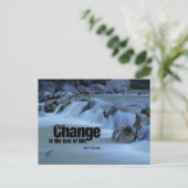 John F. Kennedy Inspiration Zitat "Change" Postkarte (Stehend Vorderseite)