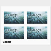 John F. Kennedy Inspiration Zitat "Change" Rechteckiger Aufkleber (Blatt)