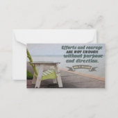 John F. Kennedy Inspiration Zitat "Zweck" Mitteilungskarte (Vorderseite)