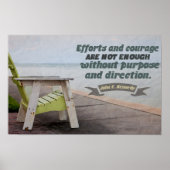 John F. Kennedy Inspiration Zitat "Zweck" Poster (Vorne)