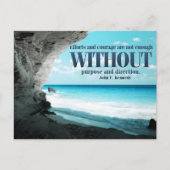 John F. Kennedy Inspiration Zitat "Zweck" Postkarte (Vorderseite)