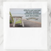 John F. Kennedy Inspiration Zitat "Zweck" Rechteckiger Aufkleber (Tasche)