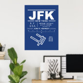 John F. Kennedy International Airport JFK Poster (Heimbüro)