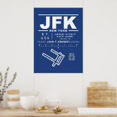 John F. Kennedy International Airport JFK Poster (Küche)