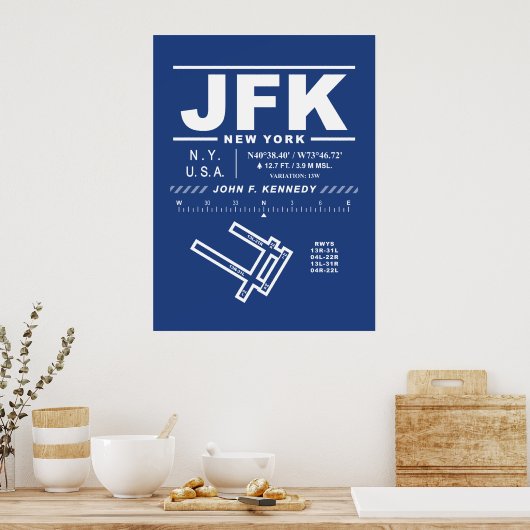 John F. Kennedy International Airport JFK Poster (Küche)