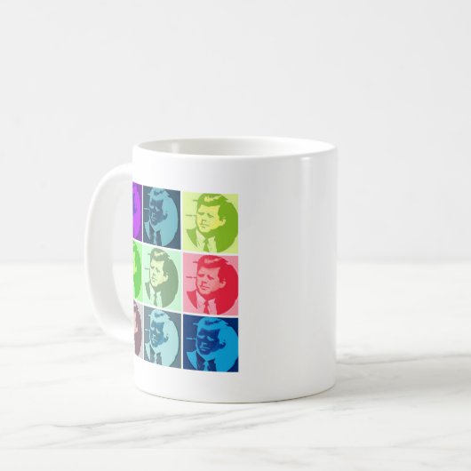 John F. Kennedy/JFK Kaffeetasse (Vorderseite Links)