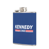 John F. Kennedy JFK, Kennedy 1960 Flachmann (Links)