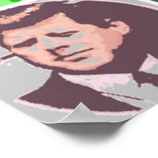 John F Kennedy/JFK Pop Art Poster (Ecke)