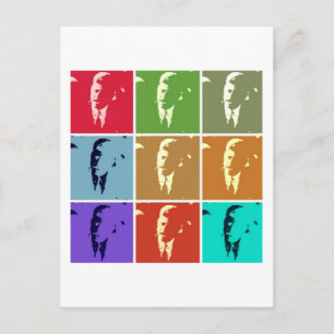 John F Kennedy/JFK Pop Art Postkarte