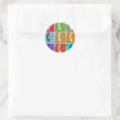 John F Kennedy/JFK Pop Art Runder Aufkleber (Tasche)
