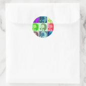 John F. Kennedy/JFK Runder Aufkleber (Tasche)
