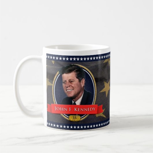 John F. Kennedy Kaffeetasse (Links)