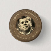 John F. Kennedy-Kampagnen-Knopf Button (Vorderseite)