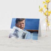 John F. Kennedy Karte (Gelbe Blume)