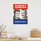 John F. Kennedy & Lyndon B Johnson Kampagne der 19 Poster (Küche)