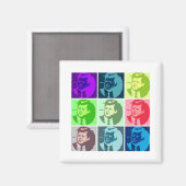 John F Kennedy Magnet (Vorderseite/Rückseite)