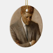 John F Kennedy Offiziell Portrait Keramik Ornament (Rechts)
