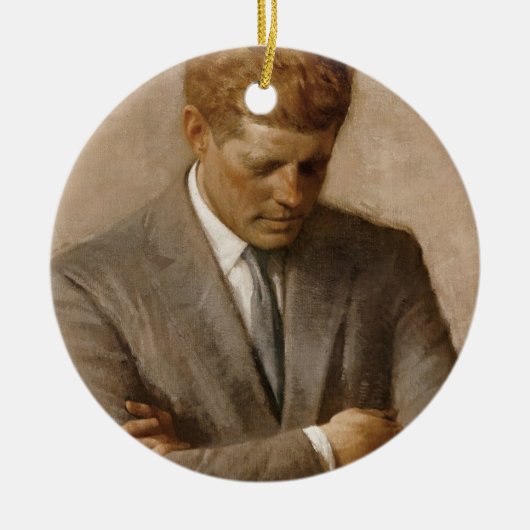 John F Kennedy Offiziell Portrait Keramik Ornament (Vorne)
