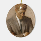 John F Kennedy Offiziell Portrait Keramik Ornament (Links)