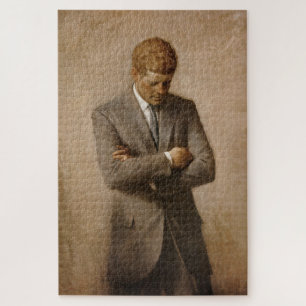 John F Kennedy Offiziell Portrait Puzzle
