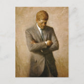 John F Kennedy Offiziell Portrait von Aaron Shikle Postkarte (Vorderseite)